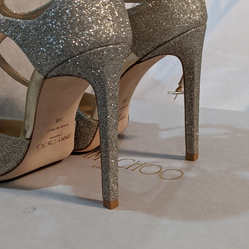 Jimmy choo Full Inclusion gold sparkle heels - Picture 5 of 10